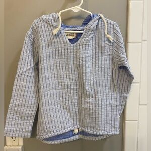 Me & Henry Cotton Striped Blue and White Hooded Pullover / Size 5-6Y / EUC